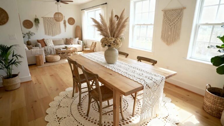 Descubra 25 Ideias Lindas de Tapetes e Caminhos de Mesa em Crochê Para Copiar Já!