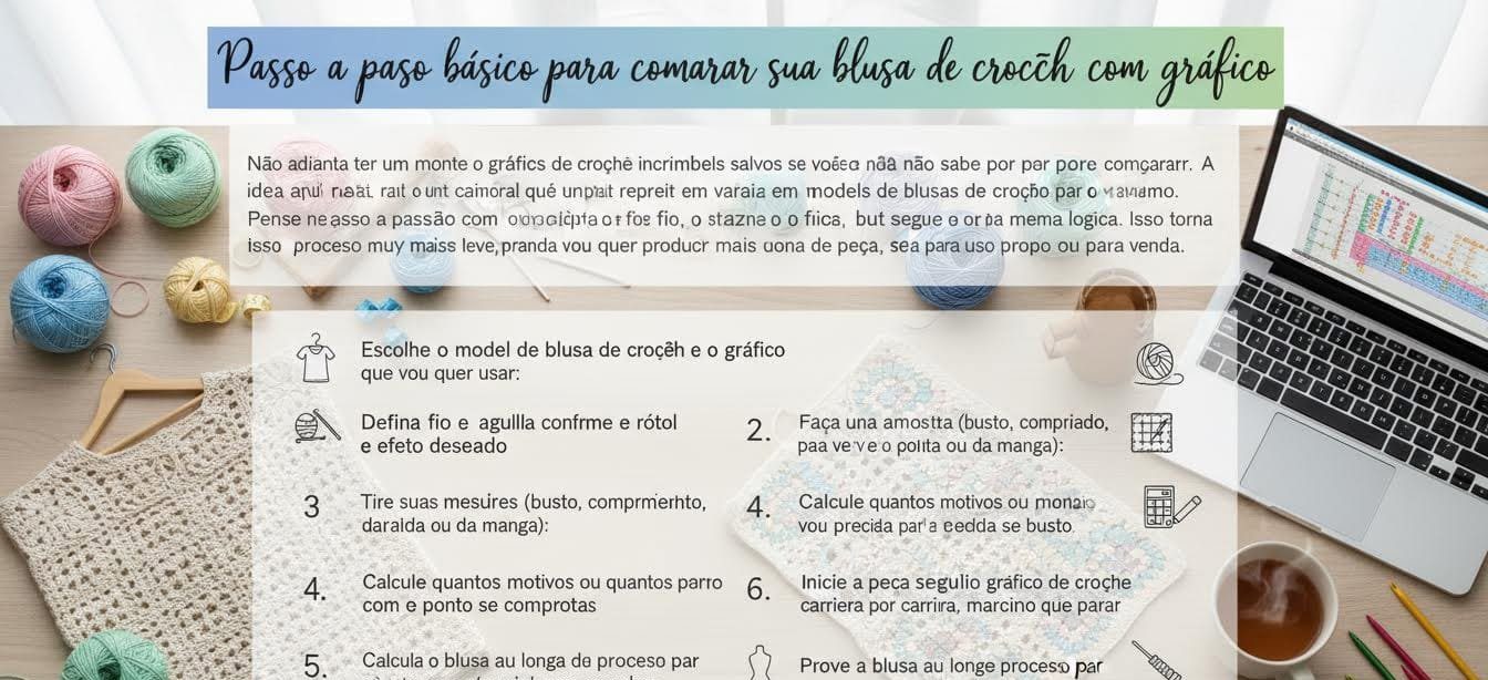 Blusas de crochê que são a cara do verão: fios, gráficos e truques para criar peças fresquinhas agora mesmo - Imagem do artigo original