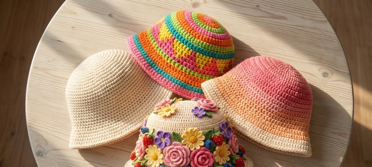 Bucket hats de crochê: o acessório-chave que domina o verão com proteção e estilo - Imagem do artigo original