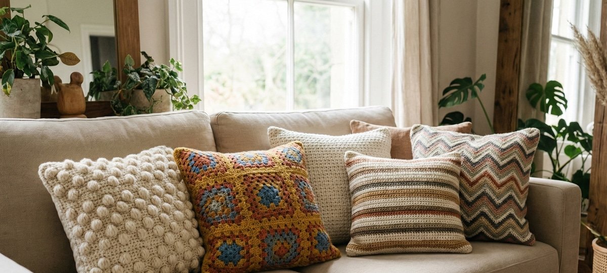 Almofadas de crochê: 5 modelos que transformam qualquer ambiente em minutos - Imagem do artigo original
