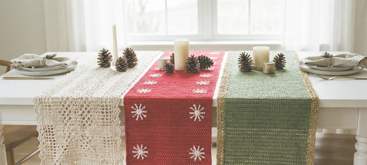 Caminhos de mesa de crochê que transformam a ceia: 3 ideias elegantes para o fim de ano - Imagem do artigo original