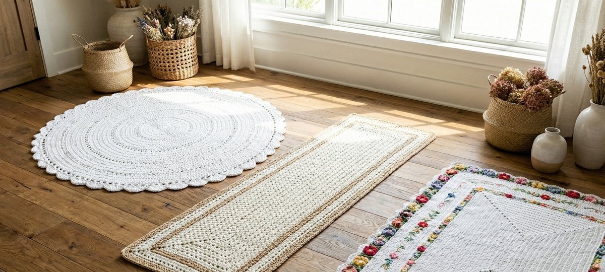 Tapete de crochê branco: o item-chave que transforma cômodos sem pesar na decoração - Imagem do artigo original