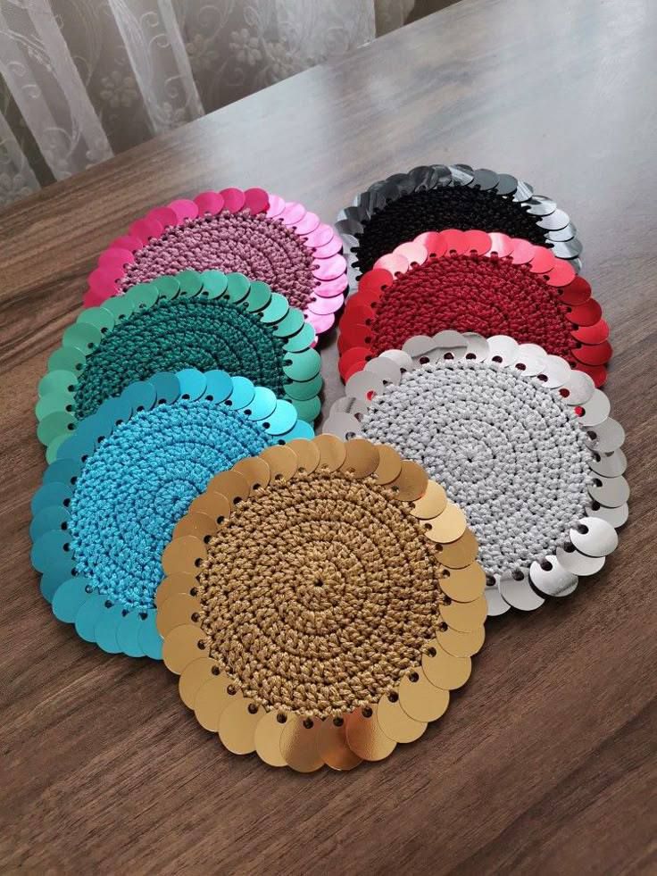 Sousplats de crochê viram sensação com formatos de frutas e flores - Imagem do artigo original