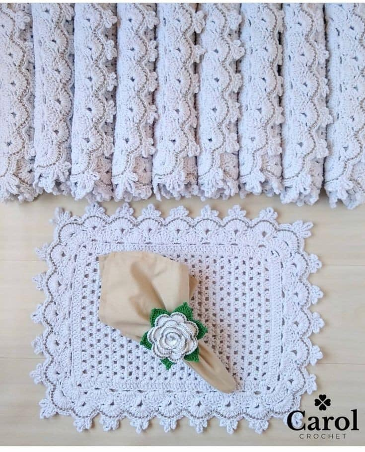 Jogos americanos de crochê viralizam e dominam a mesa posta moderna - Imagem do artigo original