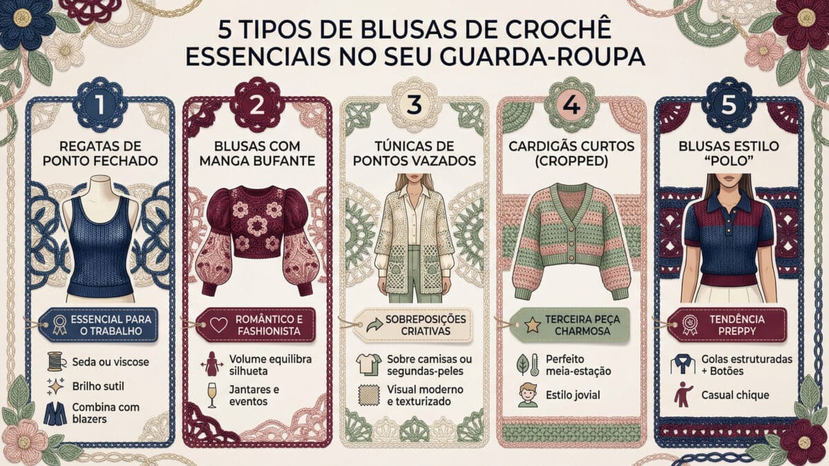 Blusas de crochê viralizam como peça-chave de elegância versátil - Imagem do artigo original