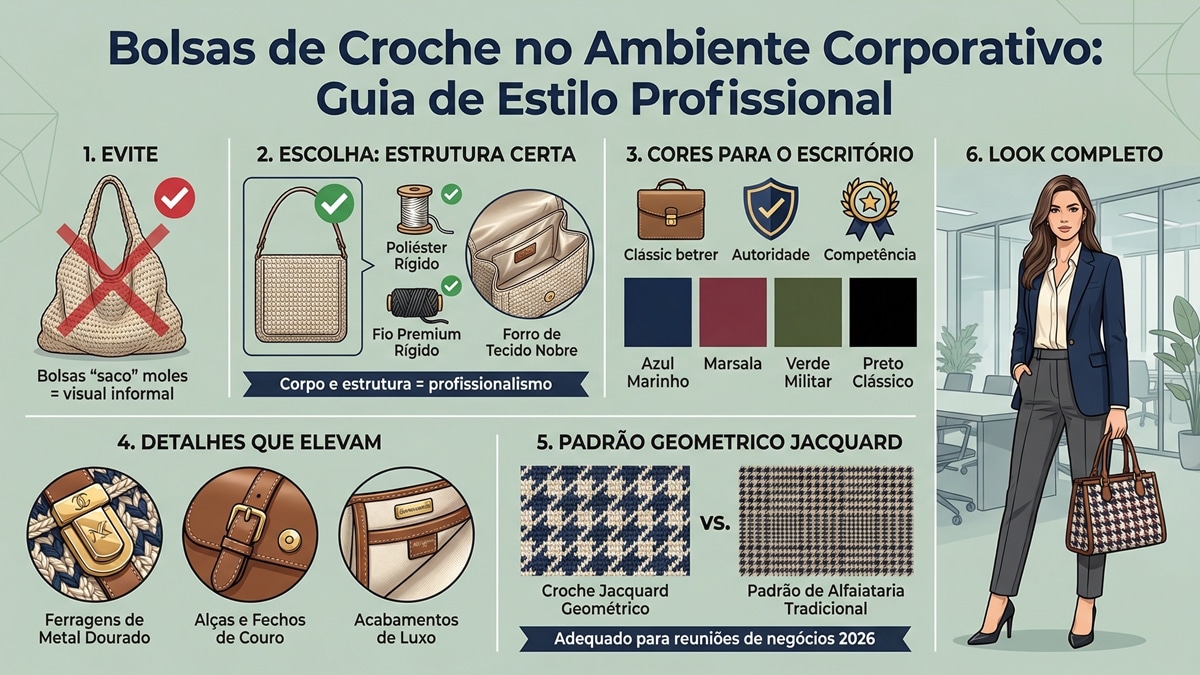 Bolsas de crochê dominam 2026 com fusão high-tech rústica - Imagem do artigo original