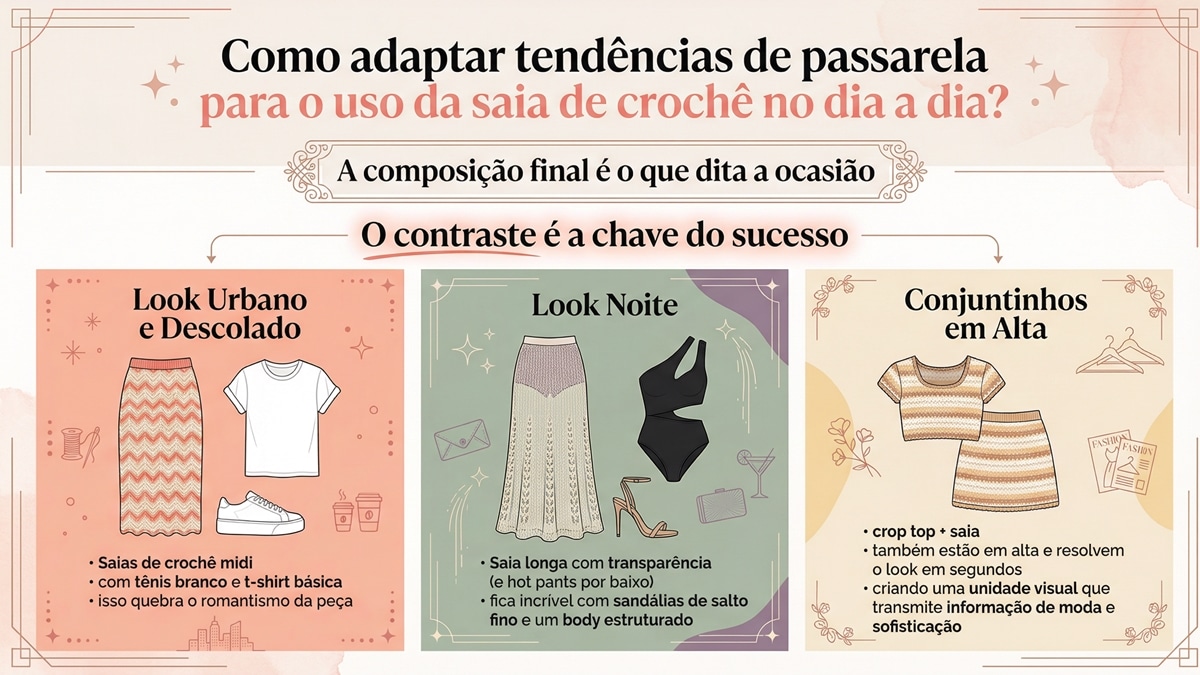 Saias de crochê viram febre urbana e dominam escritórios e festivais - Imagem do artigo original