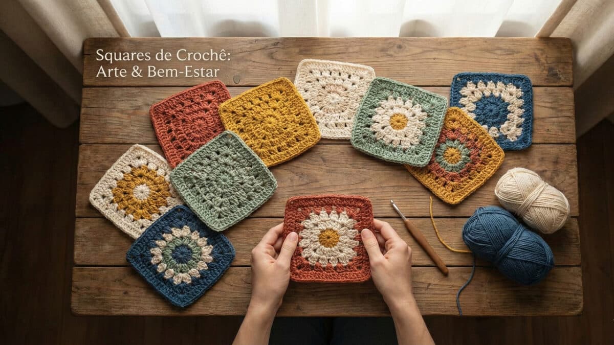 Squares de crochê dominam 2026 e viralizam no design de luxo - Imagem do artigo original