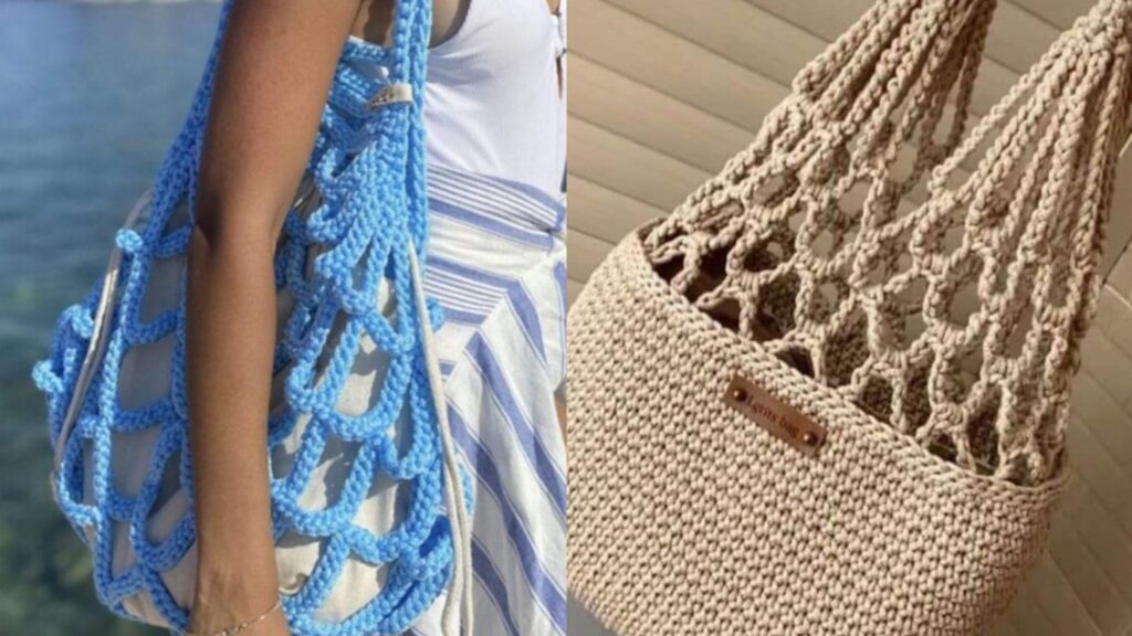 Bolsas de crochê estruturadas viralizam: fio náutico 5 mm domina - Imagem do artigo original