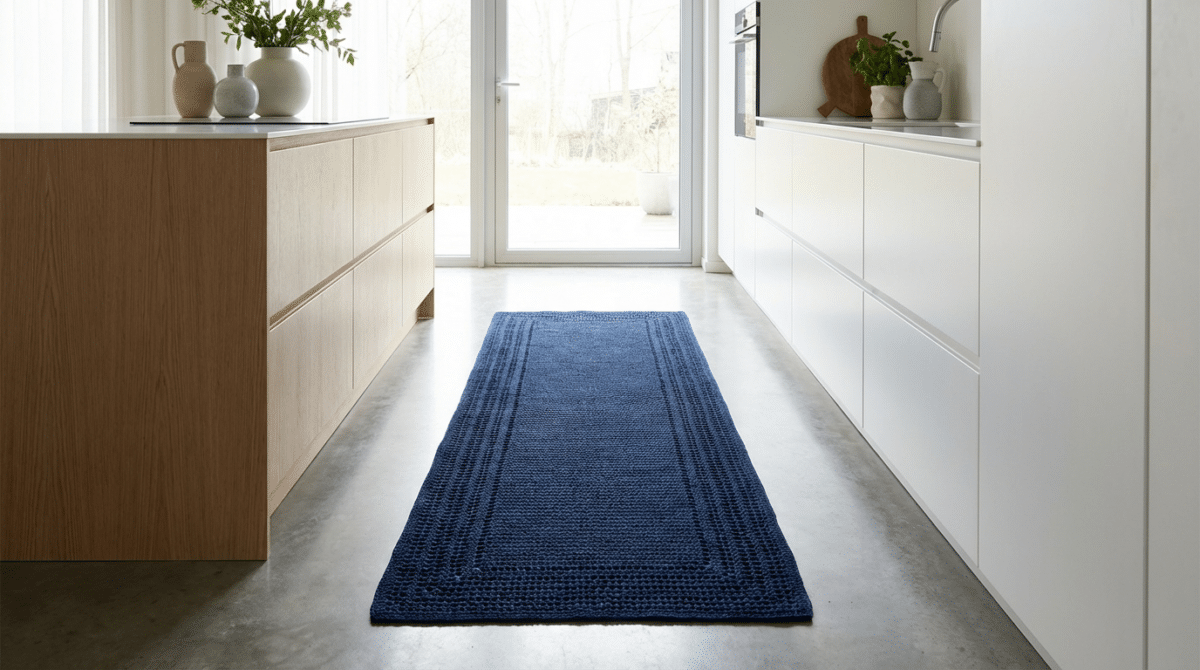 Tapetes de crochê viralizam como escudo térmico e antiderrapante na cozinha - Imagem do artigo original