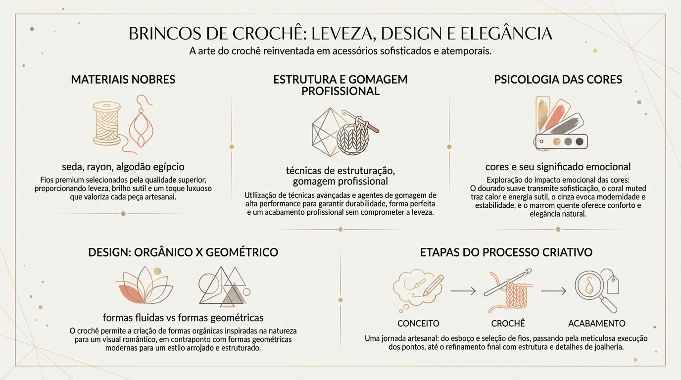 Brincos de crochê viralizam: joias levíssimas que dominam 2026 - Imagem do artigo original