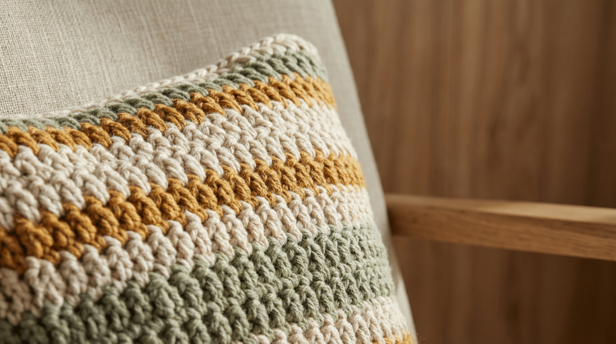 Almofadas de crochê: textura artesanal viraliza e domina salas - Imagem do artigo original