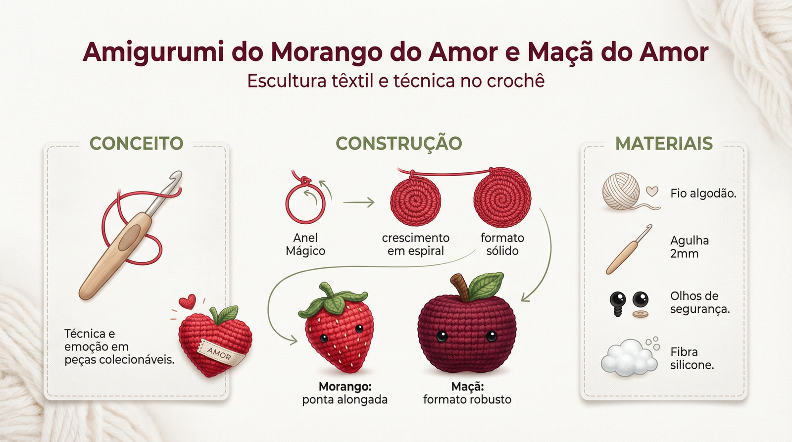Amigurumi de morango e maçã do amor viraliza nos ateliês brasileiros - Imagem do artigo original