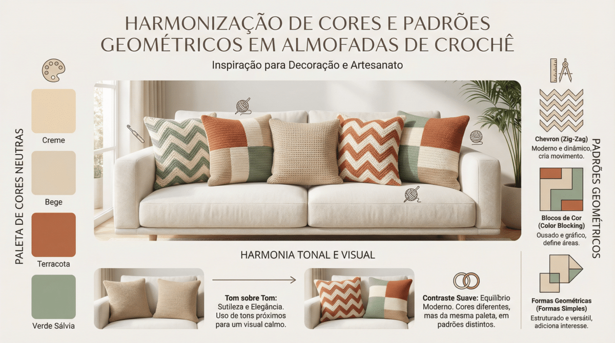 Almofadas de crochê dominam decoração e elevam sofás - Imagem do artigo original