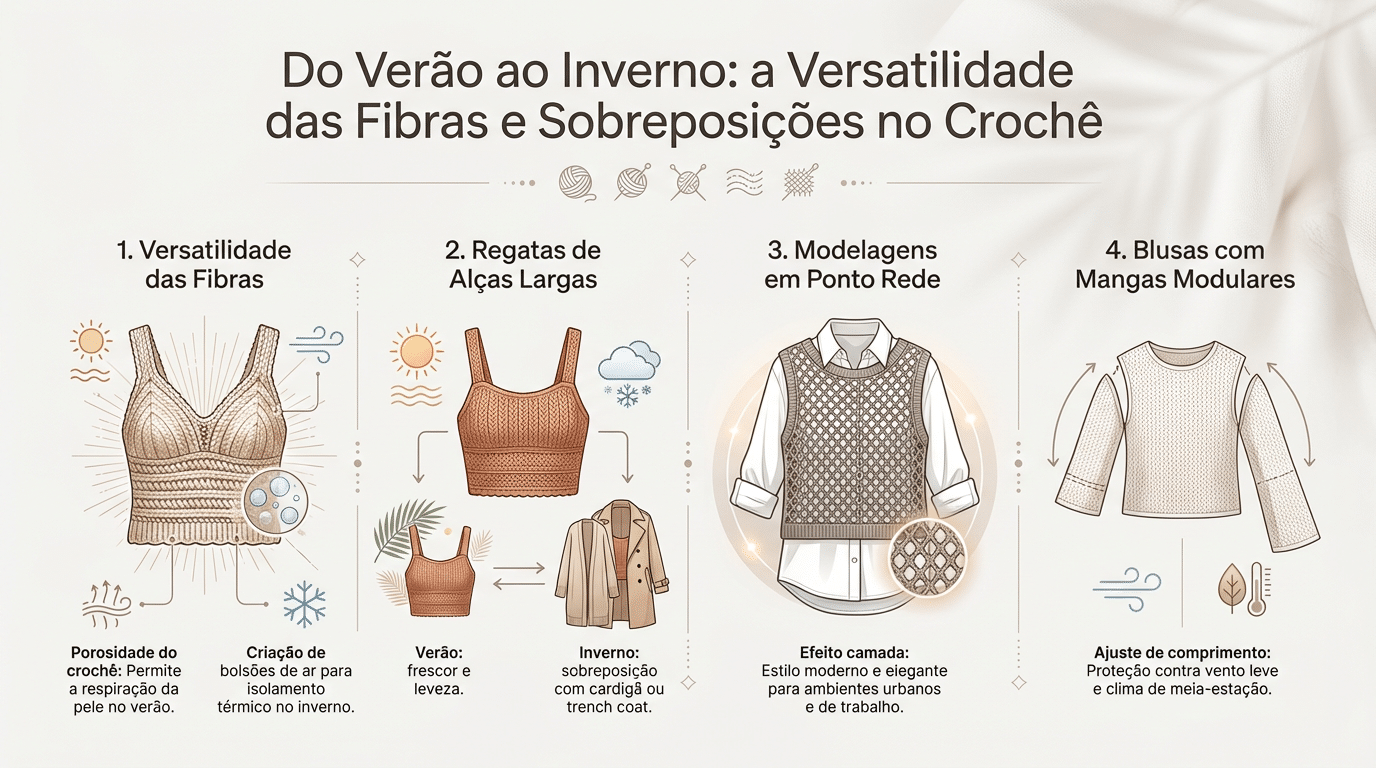 Blusa de crochê viraliza como peça quatro estações no Brasil - Imagem do artigo original