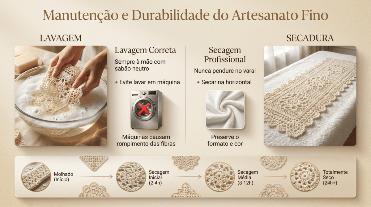 Caminho de mesa em crochê de luxo dispara na decoração 2024 - Imagem do artigo original