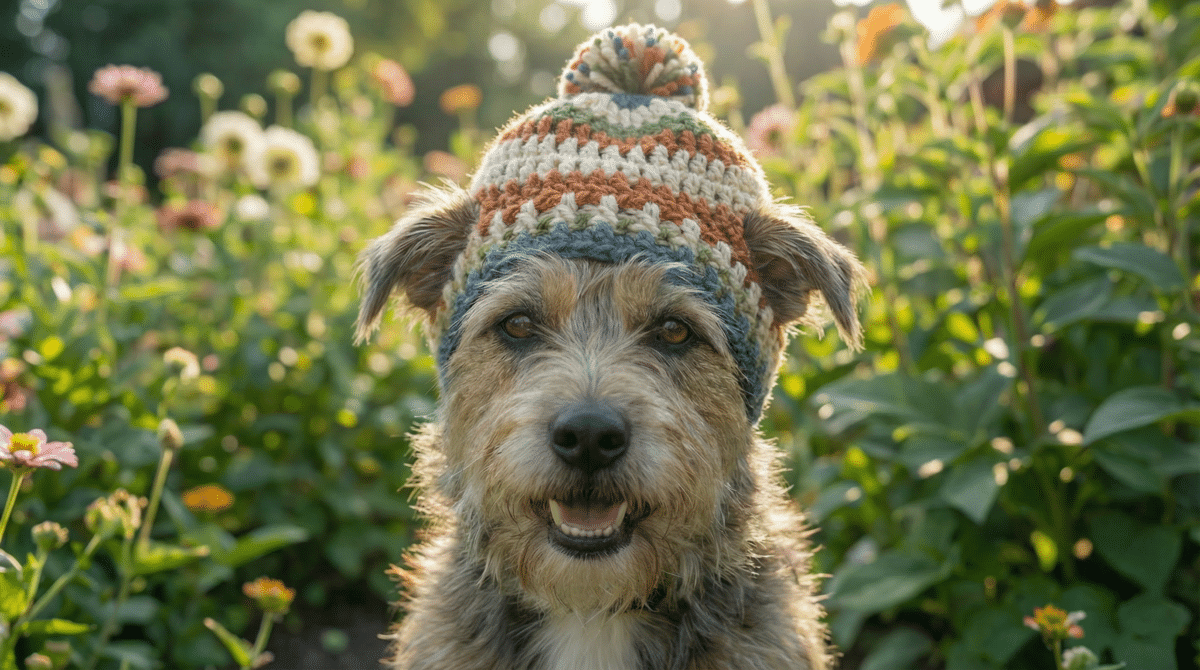 Touca de crochê viraliza como escudo térmico que acalma pets - Imagem do artigo original