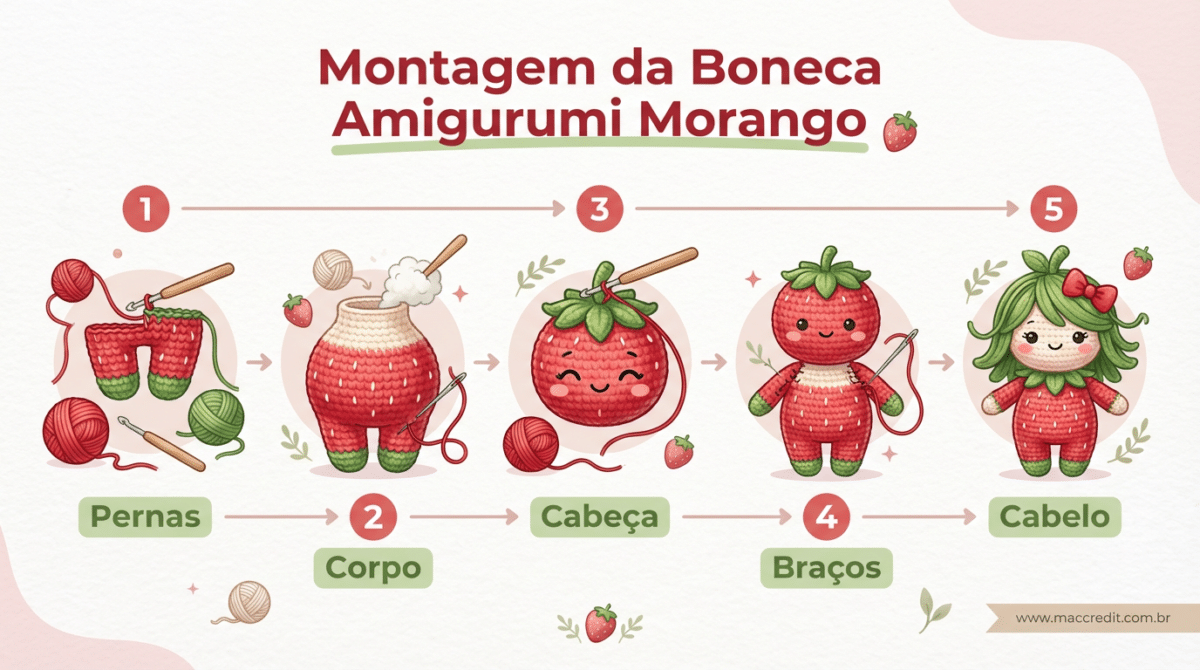 Amigurumi de morango domina feeds e conquista amantes do crochê - Imagem do artigo original
