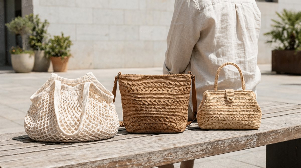 Bolsas de crochê dominam o verão 2026 e viram escape ao calor - Imagem do artigo original