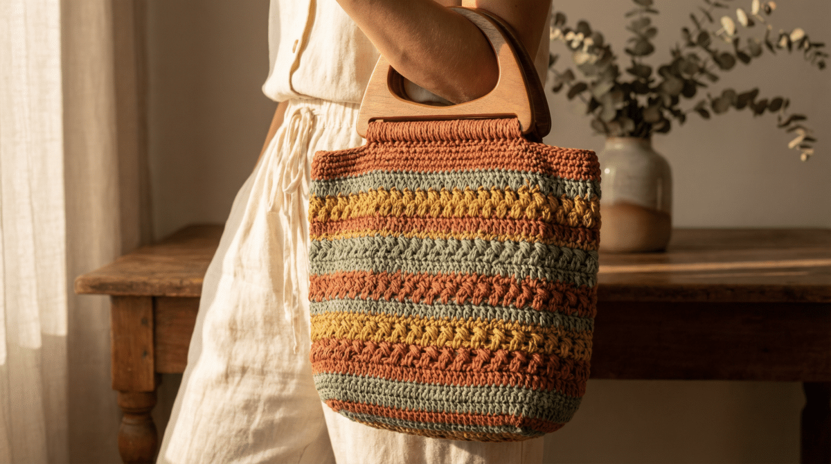 Bolsa de crochê domina looks formais e casuais e viraliza na moda - Imagem do artigo original