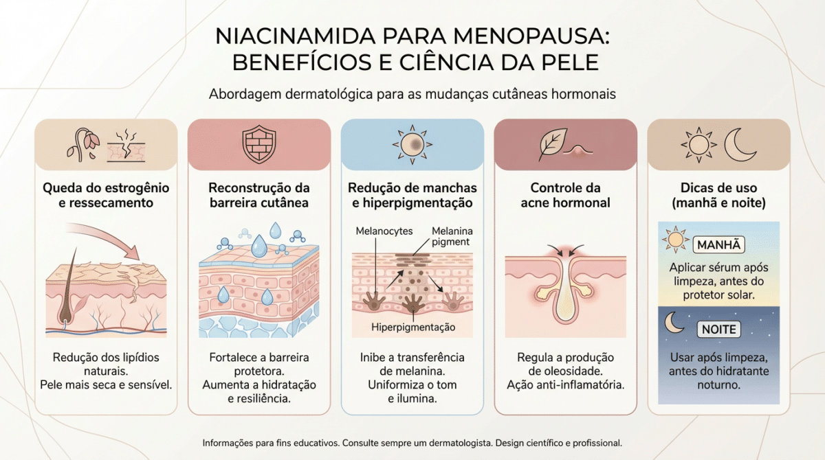 Niacinamida dispara como escudo da pele na menopausa, dizem especialistas - Imagem do artigo original