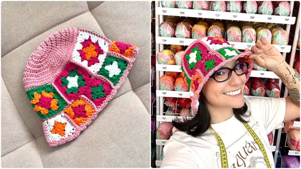 Chapéu de crochê colorido viraliza e domina looks urbanos em 2026 - Imagem do artigo original