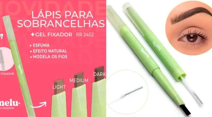 Lápis de sobrancelha 2 em 1 facilita correção de falhas