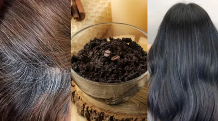 Tinta caseira com café cobre cabelos brancos em 15 min